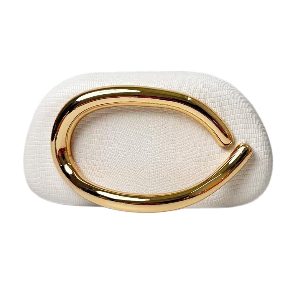 Acrylic Clutch Purse for Women Classic Round Acrylic Evening Handbag Vintage Metal Handlebars Bag for Wedding Party Prom