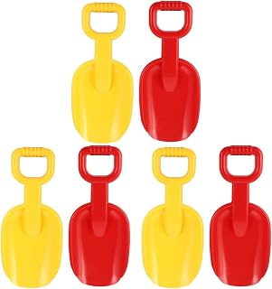 Sand Shovels Kids 6 pcs Plastic Sand Shovels Children Sand Scoop Toy Short Handle Shovels Plaything Beach Sand Shovels