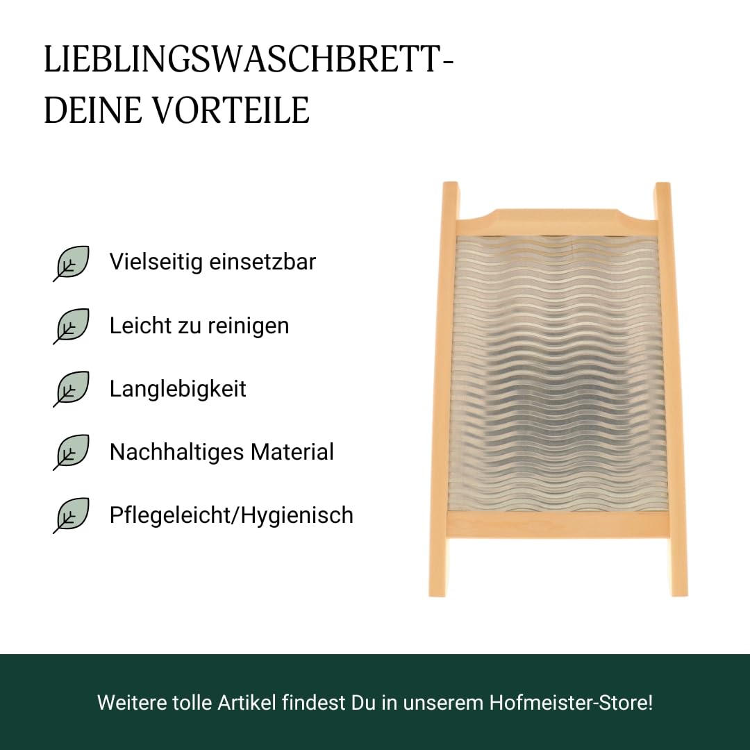 HOFMEISTER® Waschbrett, Campingwaschmaschine, Mobile Mini Waschmaschine, Ideal für Reisen und Outdoor, Effektive Wäsche ohne Strom, Riffelblech