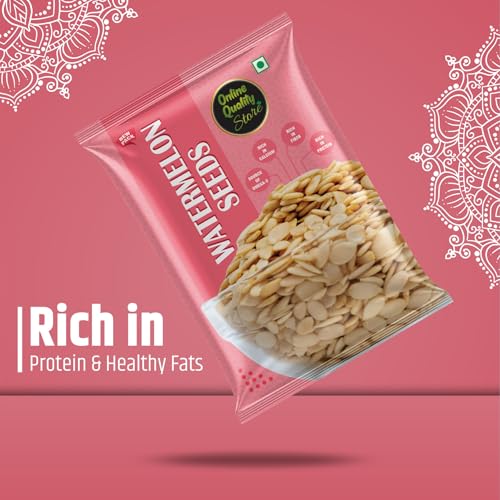 Image of Online Quality Store Premium Raw Unroasted Watermelon Seeds 100g Pack for Daily Diet Baking Snacking Smoothies Healthy Breakfast Topping Natural Nutritious Seeds
