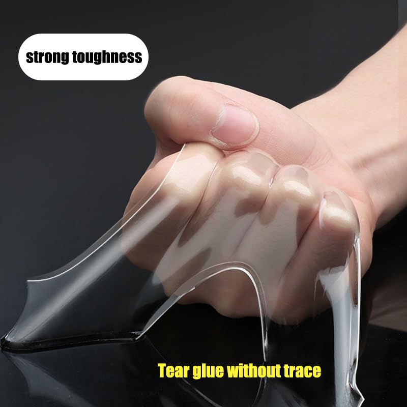 Oruiiju Double Sided Tape Heavy Duty Traceless Removable Reusable Washable - Multipurpose, transparent, 5M - Image 4