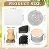 ElaraBerry 6 Pcs Cast Iron Cleaning Kit Includes Cast Iron Seasoning Wax, Chain Mail Scrubber, Cleaning Brush, Scrapers and Dish Towel Carbon Steel Care Set for Pan Grill Kitchen Supplies #1