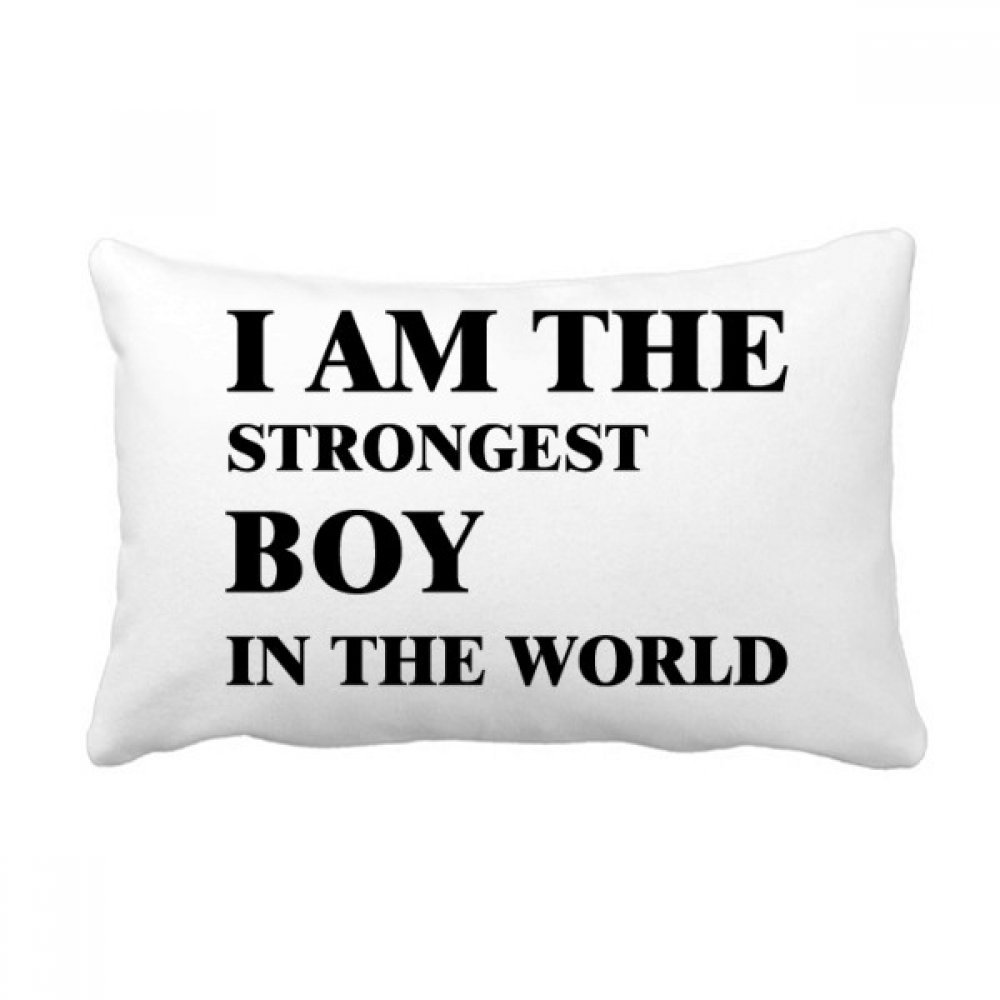 Coussin lombaire J'Amthe Strongest Boy multicolore décoratif de 40x60 cm pour canapé de salon