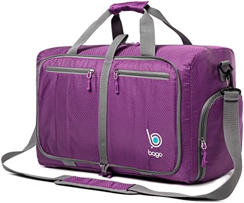 Bago Travel Duffel Bags for Traveling Women & Men- Foldable Weekender Bag - 100L 29" X-Large Duffle Bag for Travel & Camping Bag - Packable Lightweight Overnight Luggage Bag (Black)