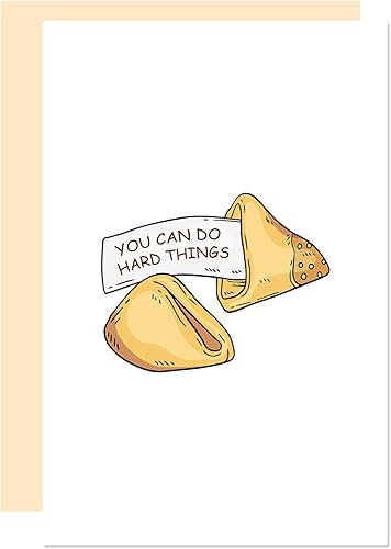 Ure Tenk Tarjeta de aliento inspirada en la galleta de la fortuna, bonita tarjeta de afirmación para él y ella, tarjeta motivacional, tarjeta