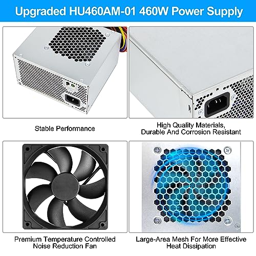 Image of S-Union Upgraded HU460AM-01 WC1T4 D460AM-03 460W Power Supply Compatible with Dell XPS 8930 8920 8910 8900 8700 8300 8100 Power Supply,Replace DPS-460DB-15 AC460AM-01 L350AM-00 WY7XX Power Supply