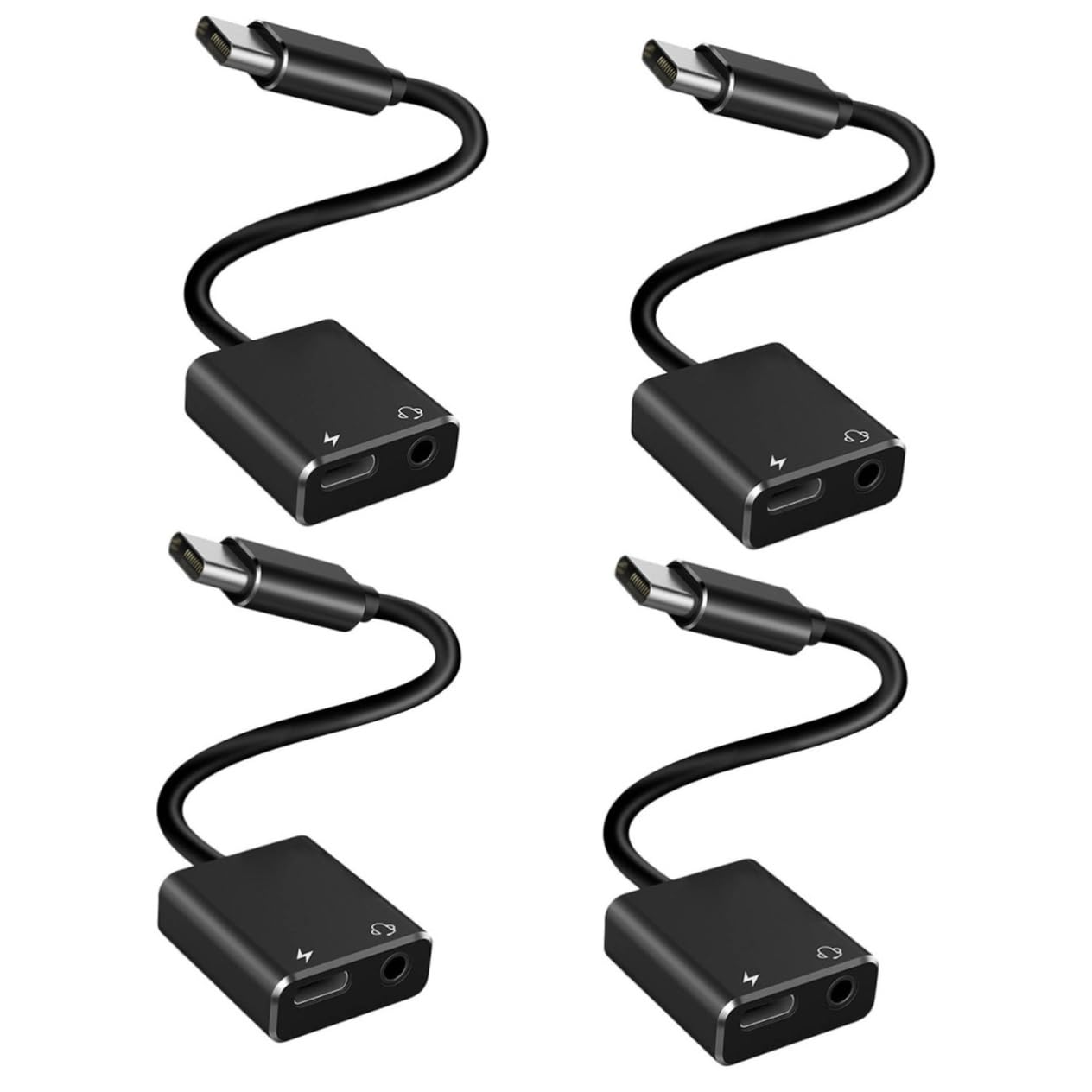 Hemobllo 4stücke USB c Zu Audioadapter Mit Pd Schnellladung Tragbarer USB c Splitter Für Kopfhörer Mikrofon Kompatibel Mit Smartphones Tablets Pcs Langlebiges Design