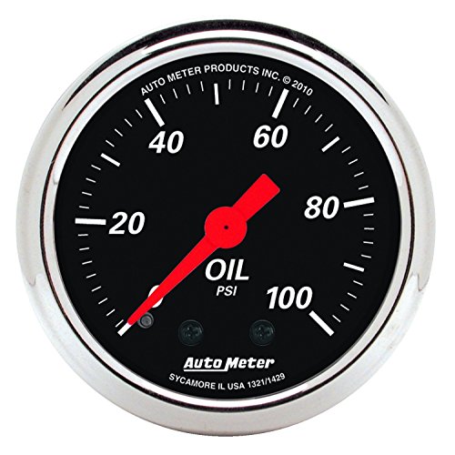 Image of Auto Meter 1429 Designer Black Mechanical Oil Pressure Gauge,2.3125 in.