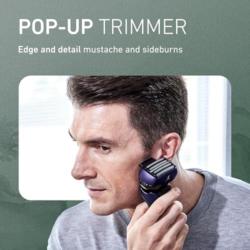 Image of Panasonic ARC5 Electric Razor for Men Face, Wet & Dry Shavers for Men with Foil Shaver, Pop-Up Trimmer, Ultra-Fast 5-Blade, Smart Shave Sensor, 16D Flexible Pivoting Head - ES-ALV6HA (Navy)