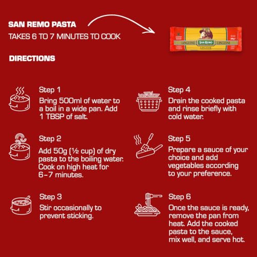Image of San Remo Linguine Pasta 500g | Healthy No Maida | Australian Durum Wheat Semolina | Ribbon Cut | Perfect for Alfredo, Pesto & Seafood | Vegan