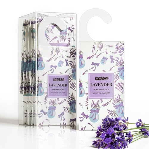 MYARO 12 Packs Lavender Hanging Closet Air Freshener Long Lasting Drawer Deodorizer Smell Good...