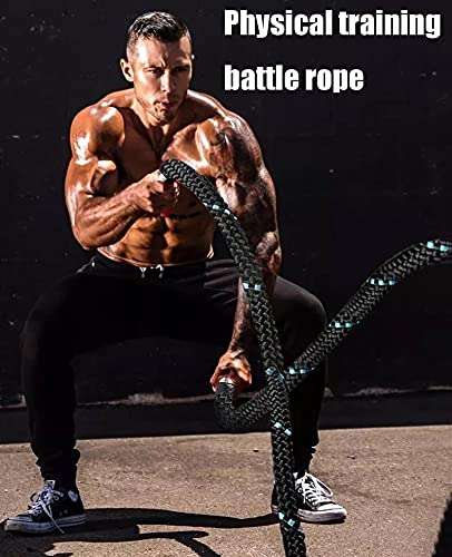 WXYZ Battle rope Corda de batalha com conjunto de âncora, 10m de comprimento e 38mm / 1.5in de diâme