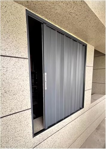 Puertas Plegables de Armario de Aluminio, Puerta corrediza Plegable para Cocina, despensa, Dormitorio, Puerta corrediza Tipo Concertina con Divisor de Panel (111 x 203 cm)
