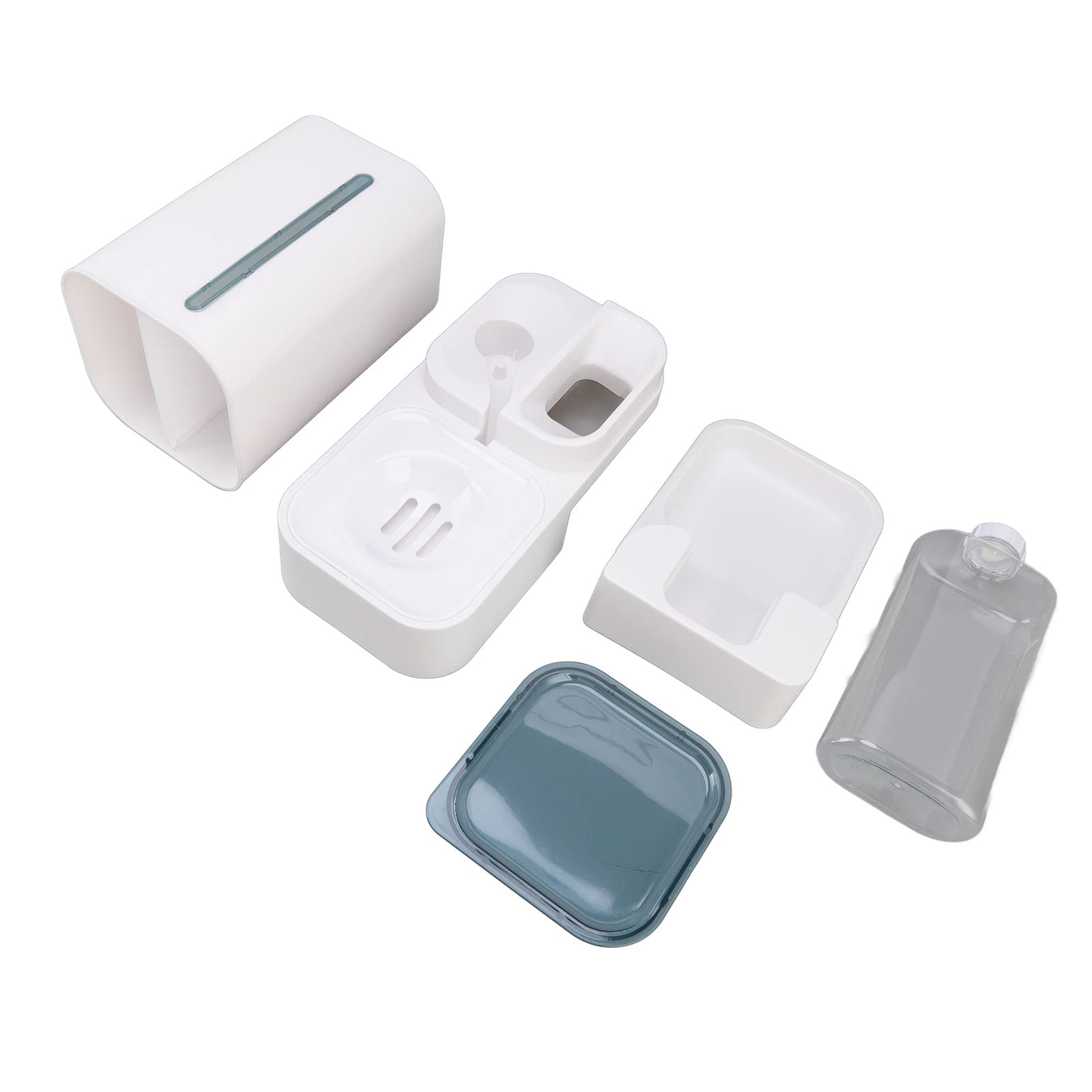 2 en 1 Dispensador Automático para Mascotas, Comedero y Bebedero por Gravedad, Capacidad Grande (1,5 L Agua + 1 kg Comida), Ventana Visual de Residuos, para Gatos y Perros Medianos