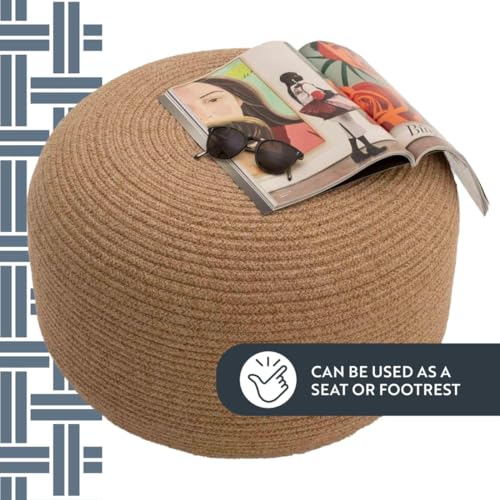 Round-Ottoman-Pouf-Footstool-Jute-Pouffe-Stool-Seat-Cushion-Boho-Home-Decor-Extra-Seating-Pouffe-for-Living-Room-Bedroom-Indoor-21x21x12-inch-Natural Round Ottoman Pouf Footstool Jute Pouffe Stool Seat Cushion Boho Home Decor Extra Seating Pouffe for Living Room Bedroom Indoor 21x21x12 inch Natural