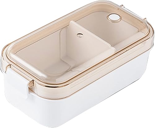 Fiambrera para niños, caja Bento pequeña refrigerada o microondas ABS de grado alimenticio para viajes (marrón)