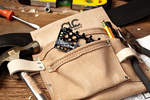 Wallet Ninja PRO: 26 in 1 Credit Card Multitool (Measure Bits & Bolts, Wrenches, Protractor, Bottle Opener)