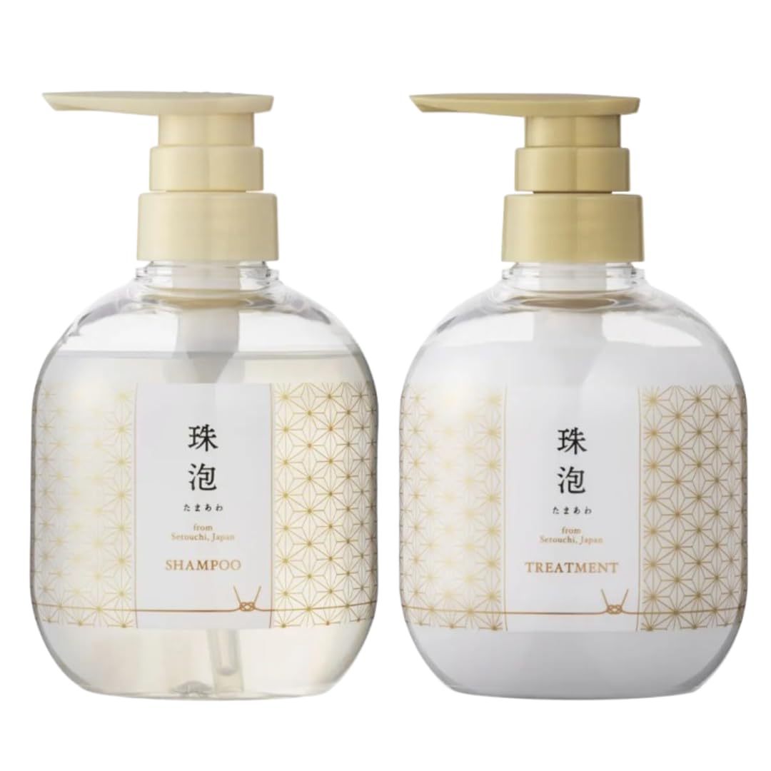 Amazon | 珠 泡 シャンプー ＆ トリートメント セット | 贅沢な泡で髪