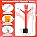 HOMQYTE Mini Inflatable Tube Man Novelty Gag Gifts Wacky Waving Inflatable Tube Guy Desktop with Blower for Christmas White Elephant Gift (Red)