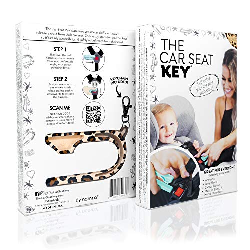 The Car Seat Key by NAMRA Made in USA (1 Pack, Leopard)