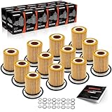 A-Premium 12-PC 10K Miles Protection Oil Filter Compatible with Mercedes-Benz C300, C350e, E300,