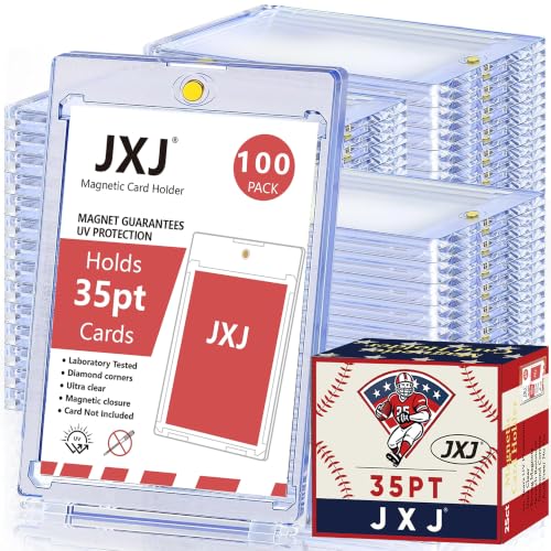 100ct Magnetic Card Holder, 35pt One Touch Card Holder for Trading Cards | UV Protectors Hard Plastic, Magnetic Card Case for Trading, Sports, Game, Football, Baseball, Basketball Cards - image 1