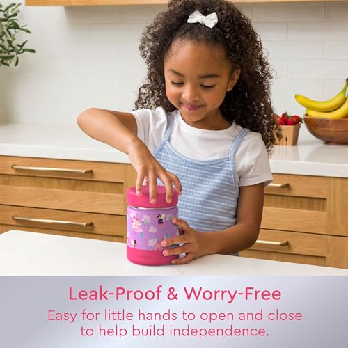 Image of Bentgo Kids Stainless Steel Leak-Proof Food Jar for Hot or Cold Food | 11 fl oz Double Insulated Container with Removable Silicone Bumper, Dishwasher Safe, Easy Open Lid, Ages 3+ (Fairies)