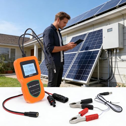 Monitor de energía sin batería y multímetro solar portátil para comprobar averías 3