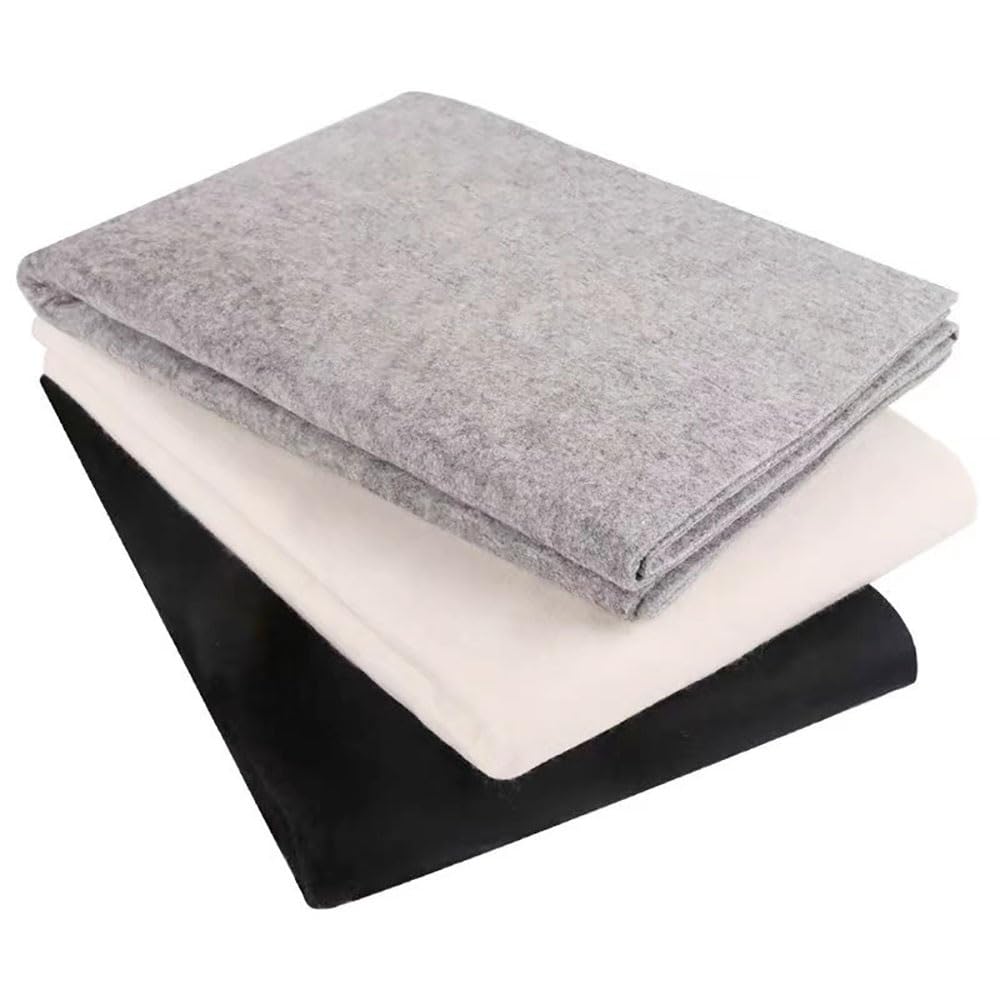 Almohadilla Fieltro Mezcla Lana 5mm para Caligrafía Manualidades 1 Pieza | Superficie Uniforme y Lisa, Conservación Prolongada de Forma, Ideal para Espacios Creativos(White,120x240cm)