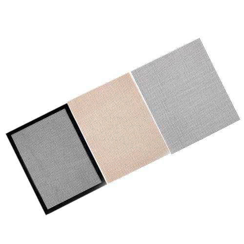 Artibetter Lot de 3 Tapis de Cuisson Barbecue Antiadhésifs en Fibre de Verre Réutilisables Dimensions Universelles Couleurs Noir et Marron Compatibles Grillades en Plein Air et Plancha