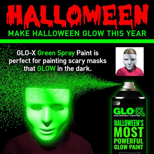 Glo-X 9351694000144 Green Halloween Glow In The Dark Spray Paint thumb #2
