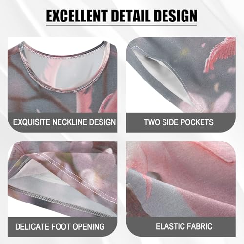 Pajama Sets Short Sleeve Kawaii Pink Axolotl Cherry Blossoms Soft Cotton Summer Sleepwear 2 Piece PJS Size 5-14T3