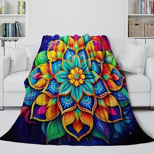 Couvre-lit mandala haut de gamme en peluche moelleuse et microfibre - 5