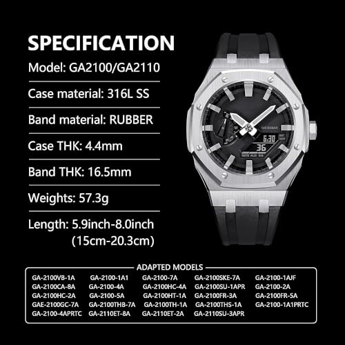 Kit conversion lunette GA2100 acier inoxydable résistant aux rayures - 7