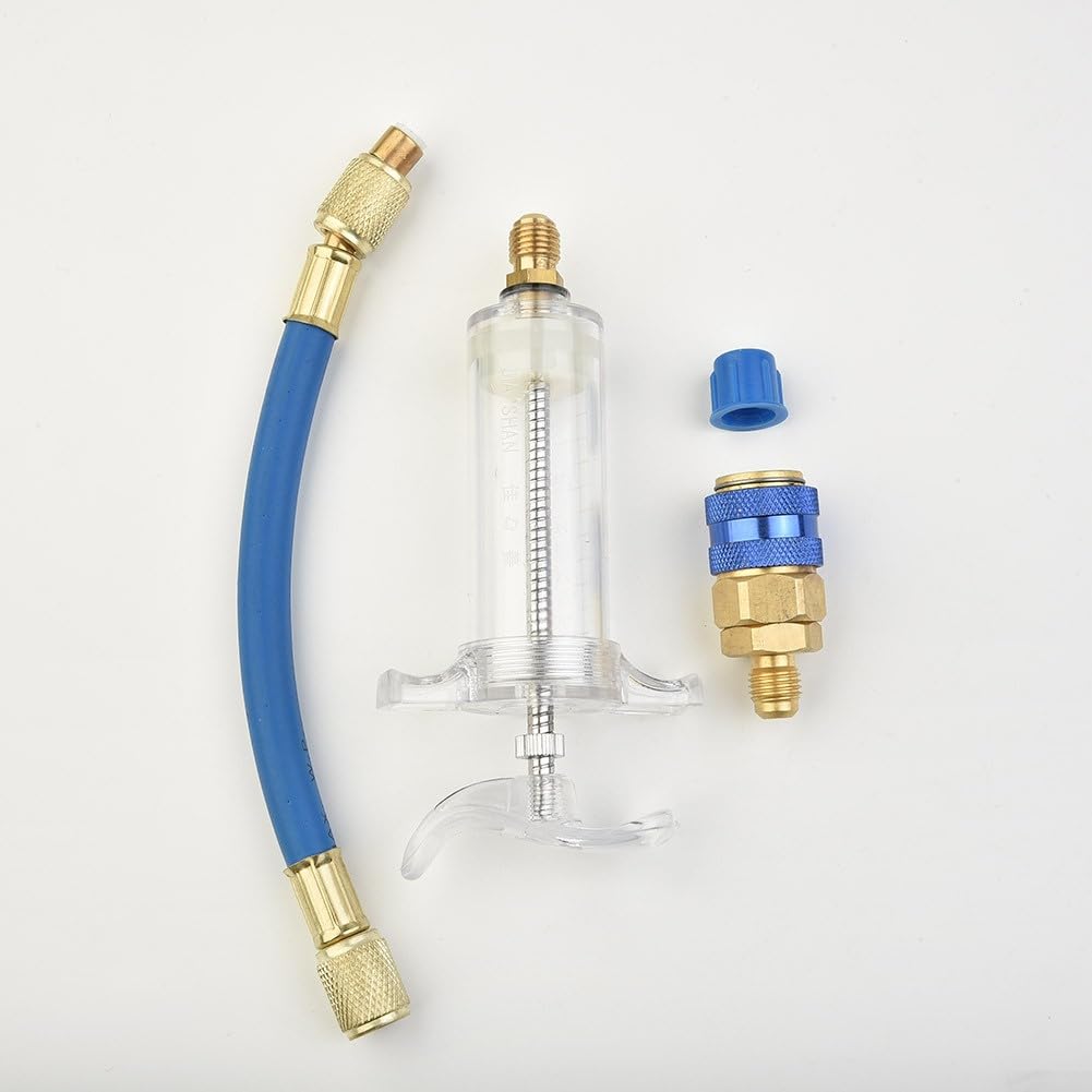 Injecteur de graisse pour compresseur d'huile/colorant, 30 ml pour climatisation automobile seringue 1/4 SAE X4T7