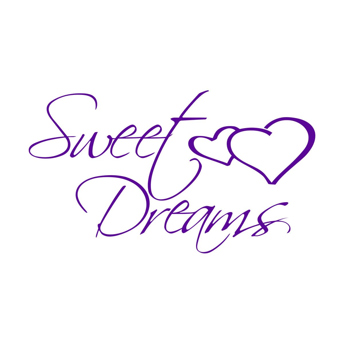 Vinyl Wall Decals Sweet Dreams Inspirational Quote Wall Sticker for Home Bedroom Decoration Gift Vinyl Transfer Decals Extra Large - 57x99cm