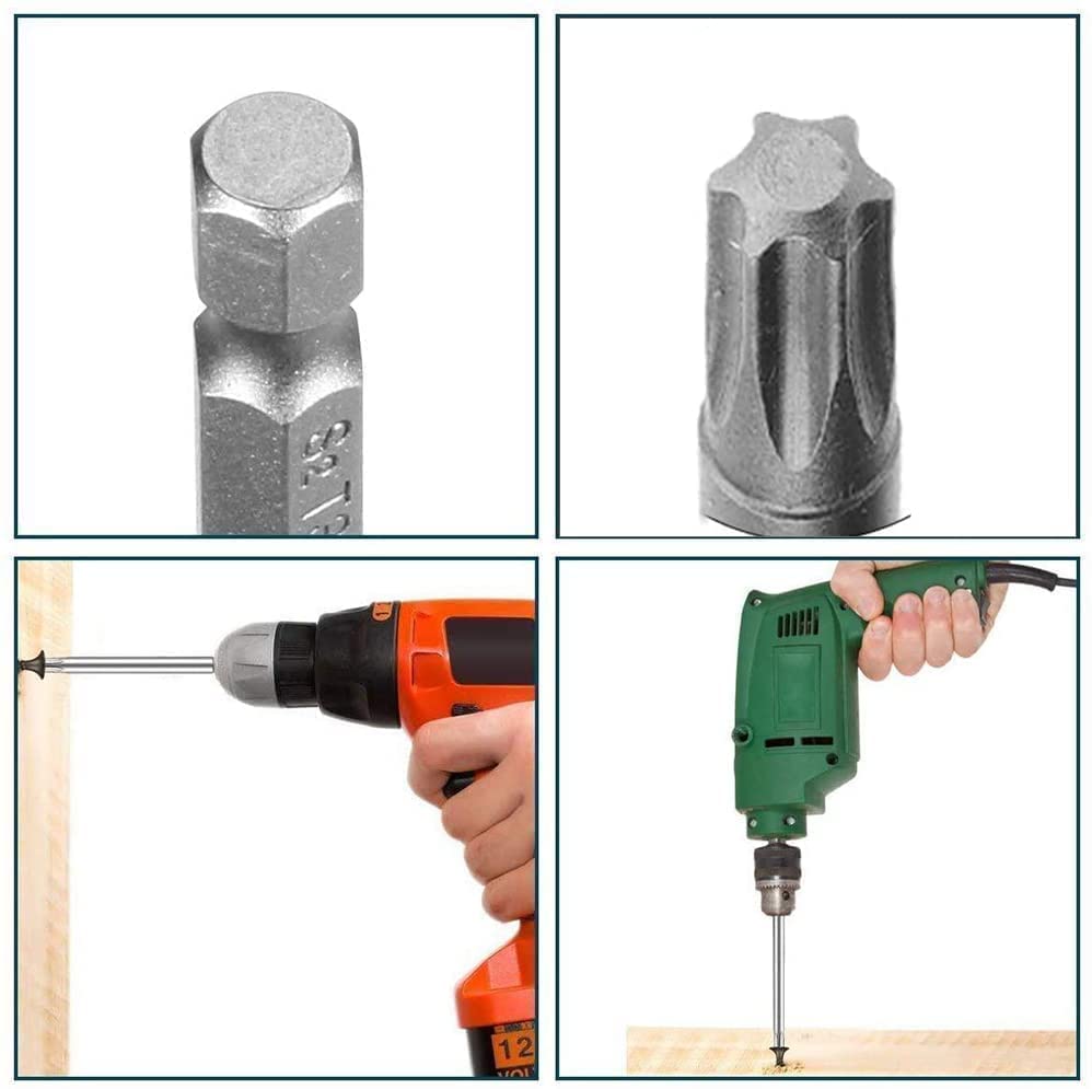 Auniwaig 10pcs Torx Screwdriver Bits, 1/4 Inch Hex Shank, T20
