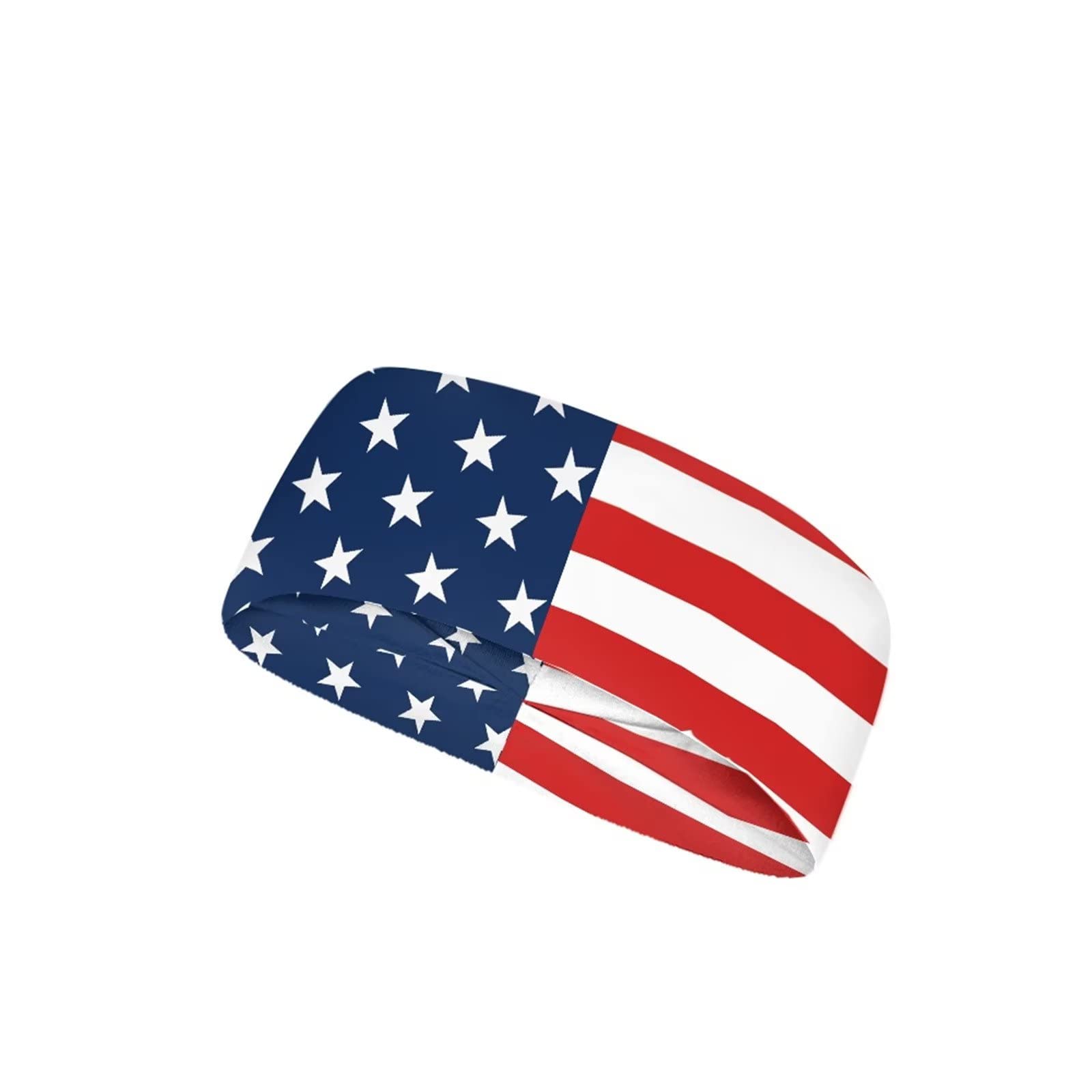 AFPANQZ Stars and Stripes Sport Headbands for Womens Mens Unisex Sport Outdoor Sweatbands Elastic Lightweight Moisture Wicking Hairband Head Bands