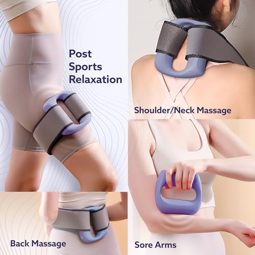 Image of AGARO Percussion Muscle Ring Massager, 5 Speed Setting, 2 Modes, Rechargeable, Deep Tissue Percussion Mini Gun Massager for Full Body Massage, Relief & Relaxation for Men and Women, Lilac