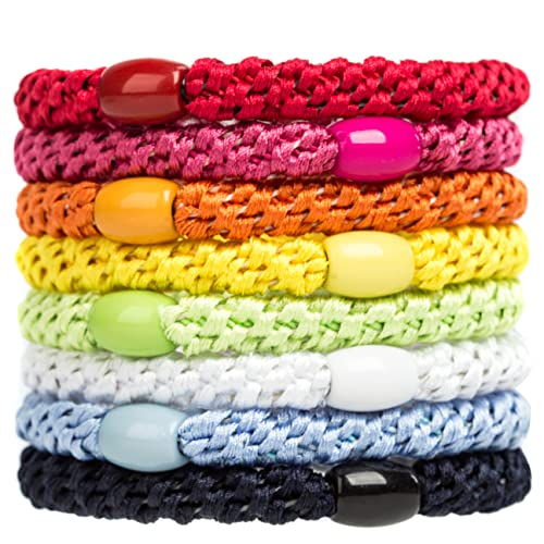 Elastici colorati per capelli per donne e ragazze, 100 pezzi, per vari look