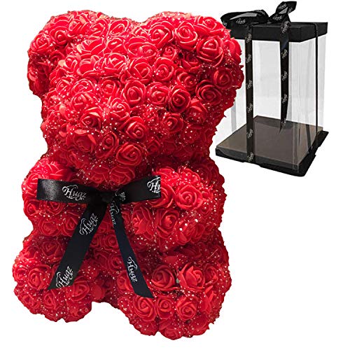 Rose Flower Bear - Fully Assembled Hugz Teddy Bear - Over 20 Dozen