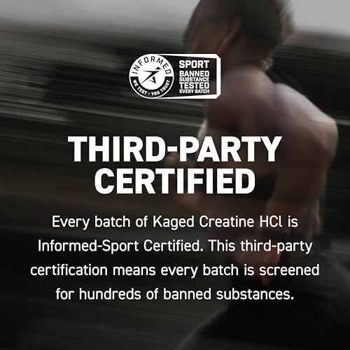 Image of Kaged Creatine HCl Powder, Unflavored, Muscle Building and Recovery Supplement, Patented Formula, Highly Soluble Powder, 75 Servings