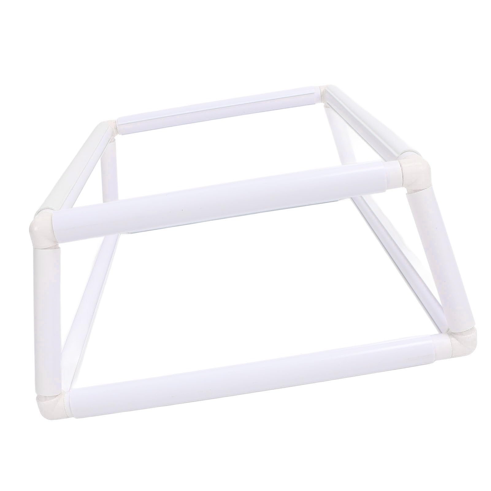 YedaHcy Double Layer Embroidery Frame Holder, Handheld Stitch Hoop Rack for Needlework, PP and Material, On, Versatile Use for Sewing, Fabric Painting, Basting, (White)