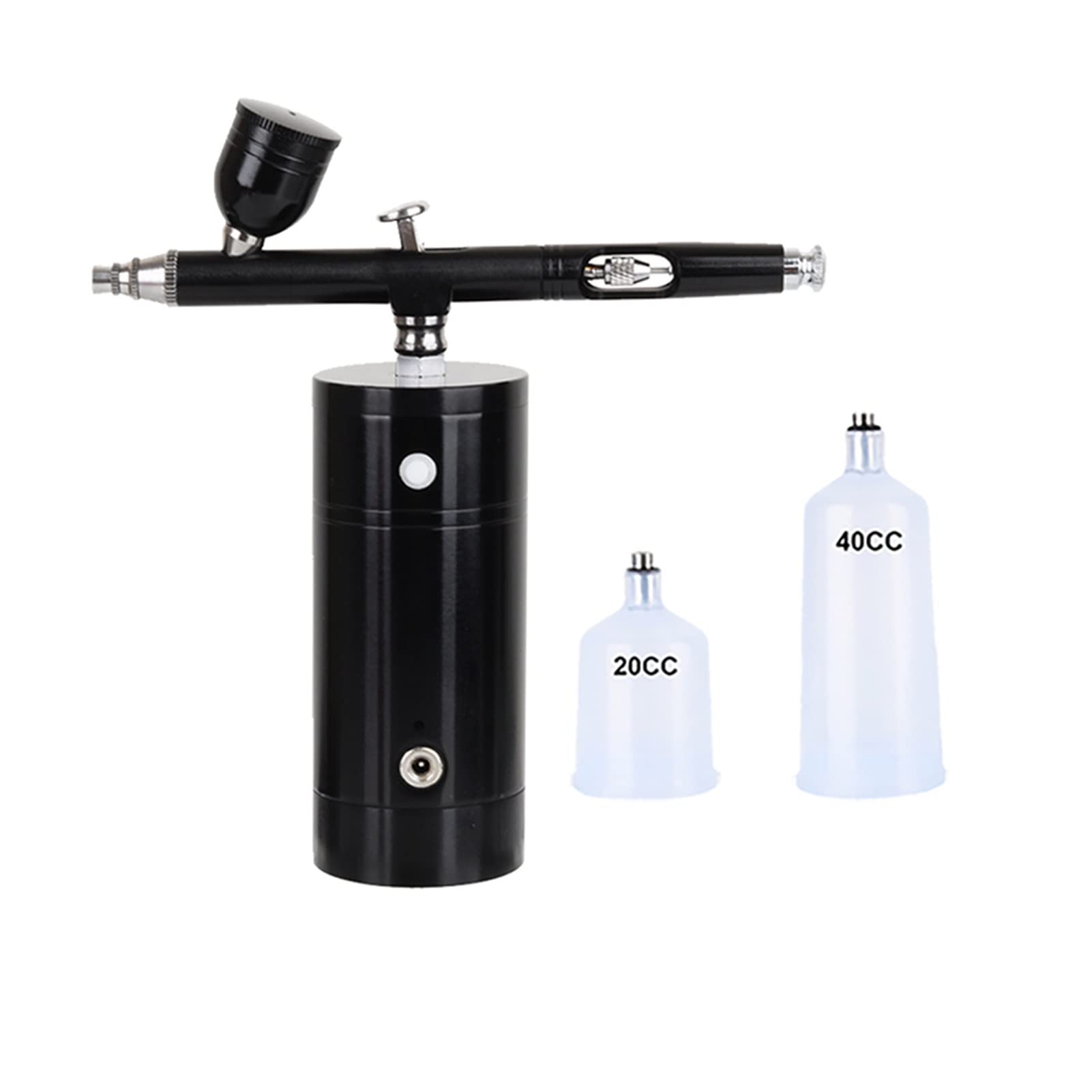 Spruzzatore per vernice, Kit aerografo Mini Compressore Set Pistola a spruzzo singola Azione singola for Trucco Della Torta Decorazione Barbiere Cura del Facial Care tazza sostituibile(D)