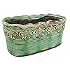 Rectangular ceramic orchid plant pot french country planter succulent container windowsill planter decoration 10 inch length rectangle green  urban country home decor