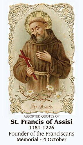 St. Francis of Assisi, patron saint of animals, prayer card (10-pack)