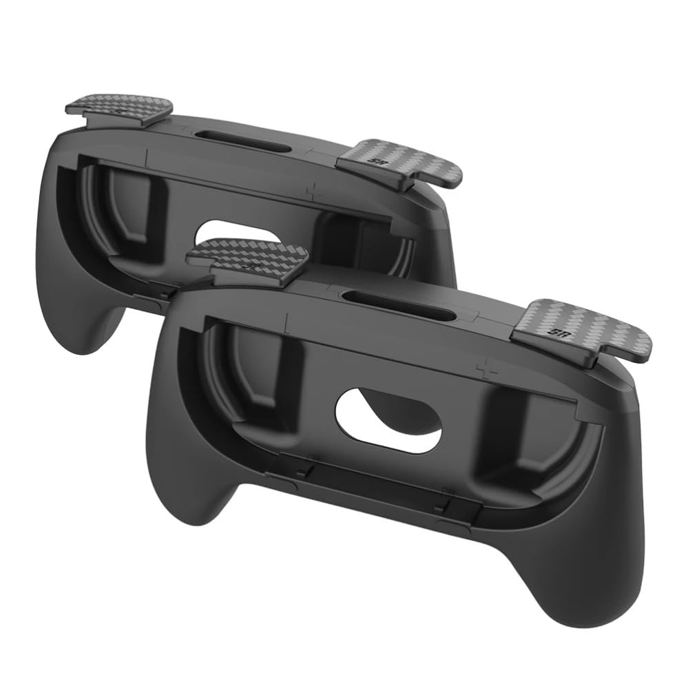 IFEEHE 2PCS Grips for Switch 2 Left Right Game Hand Grip Case for Switch 2 Controllers (Black)