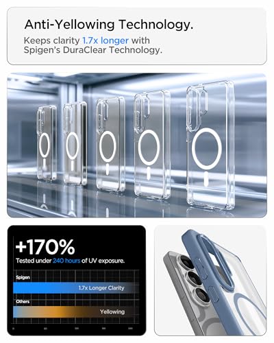 Image of Spigen Ultra Hybrid Mag | Samsung Galaxy S26 Ultra Case [Transparent] [MagSafe] Galaxy S26 Ultra Back Cover | TPU+PC - Light Blue