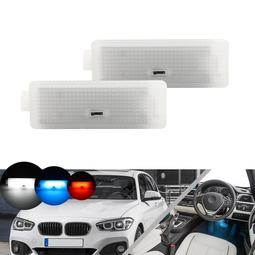 2x rosso blu bianco LED luci di cortesia interne vano piedi sotto il cruscotto lampade da terra per B.M.W F20 F21 F22 F23 F45 F46 F30 F31 F34 F32 F33 F36 lampada di cortesia vano piedi