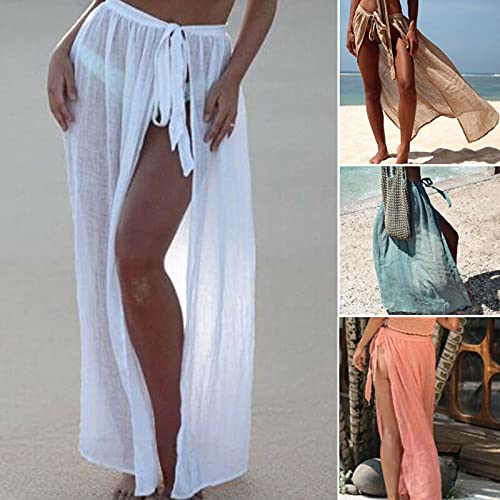 Vestido de playa largo y transparente con diseño de blusa bikini para mujer 2